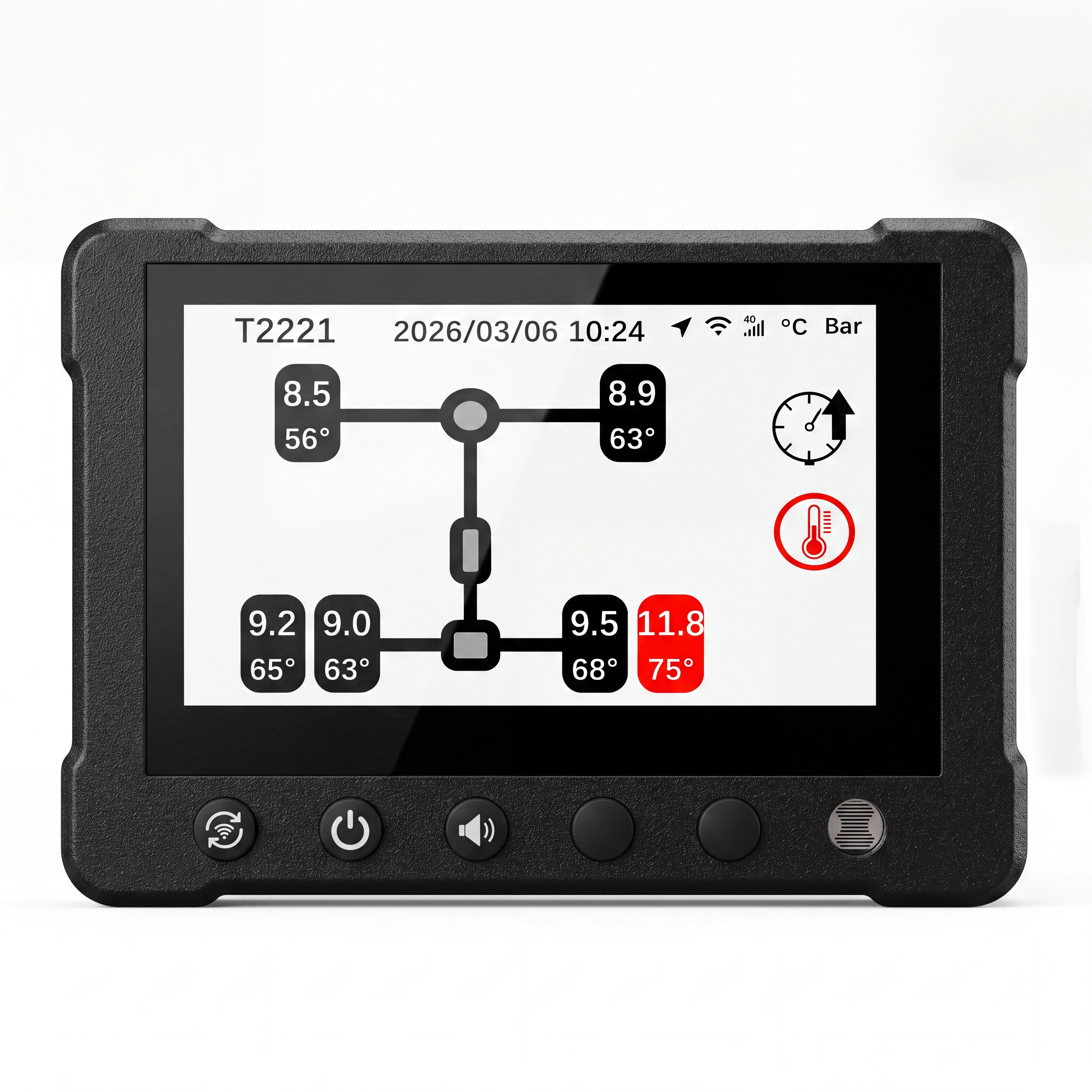 SafeViewPro 带显示器胎压监测终端